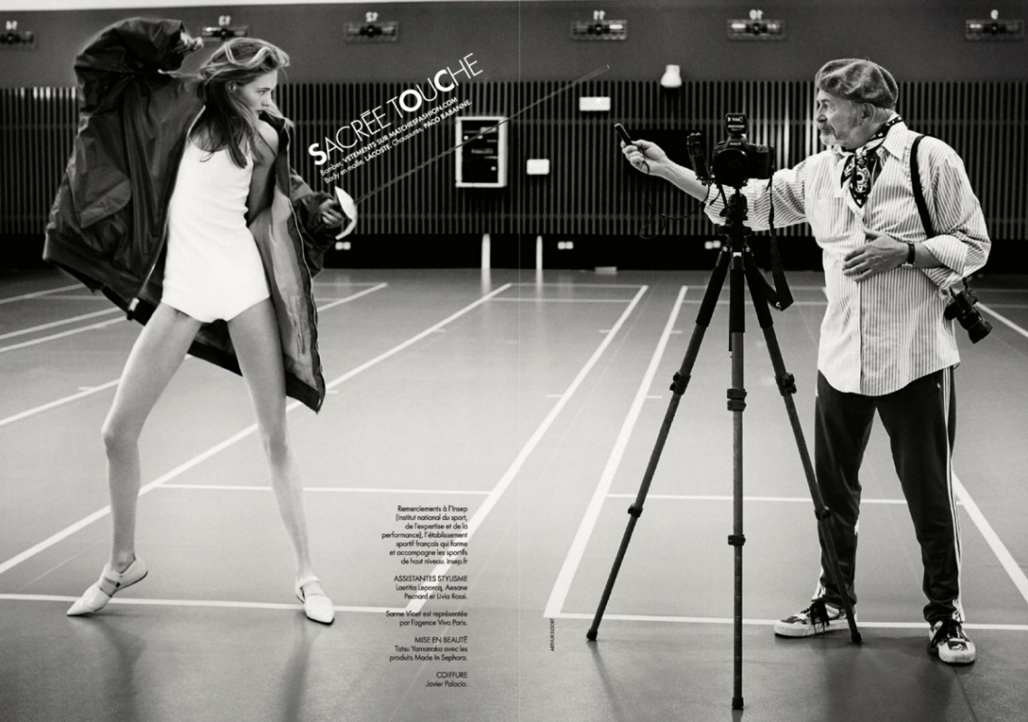 Sanne Vloet for French Elle July 2016 with legendary photographer Arthur Elgort 