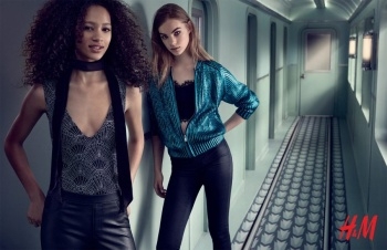 Estella Boersma for H & M Holiday campaign 2016, photographer Mikael Jansson, styling Ludivine Poiblanc, Hair Shay Ashual, Make-up Hannah Murray 