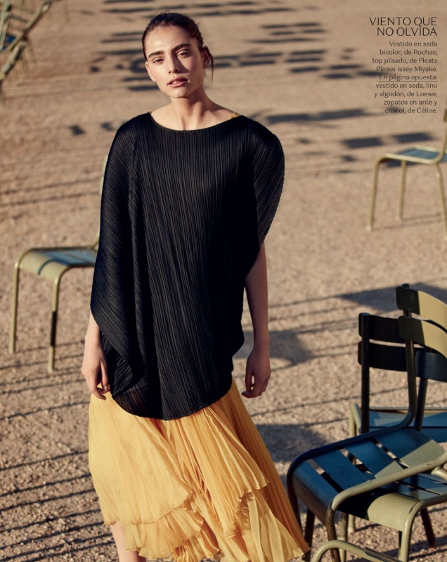 Romy Schönberger for Spanish Vogue March 2017, photographer Daniel Riera, stylist Marina Gallo, hair Peinado Saxon, make=up Karin Westerlund 