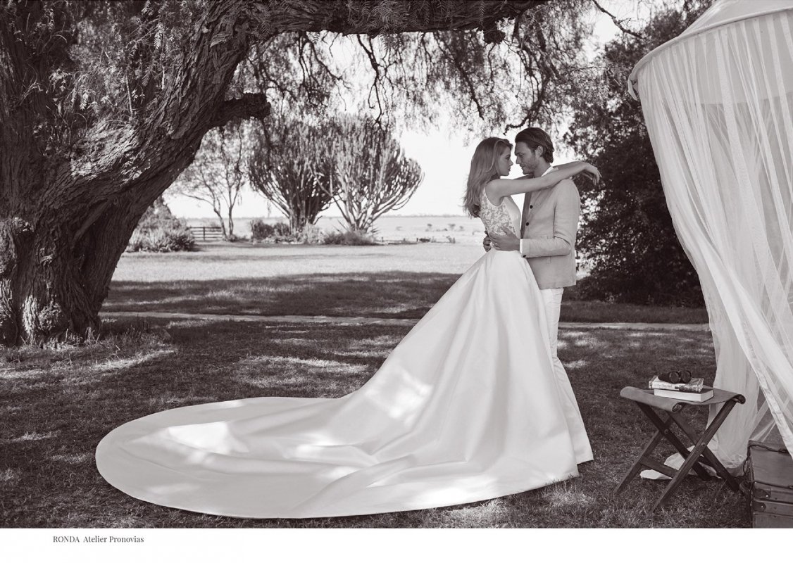 Hanna Verhees for Pronovias Campaign 2018, photographer Miguel Reveriego, stylist Belen Antolin 