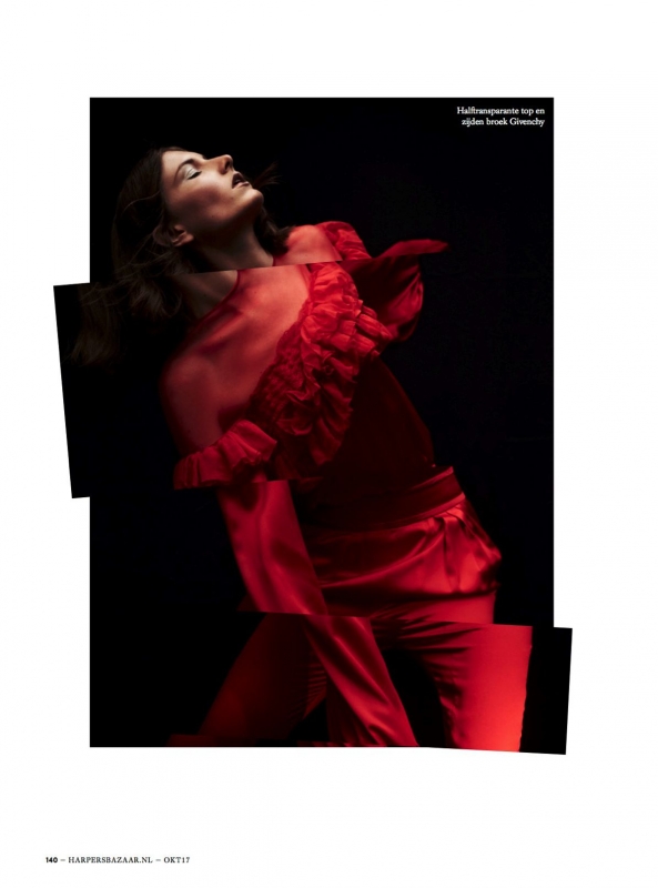 Lais van Niel for Dutch Harpers Bazaar October 2017, photographers Jan & Jorre, stylist Astrid Schilders 
