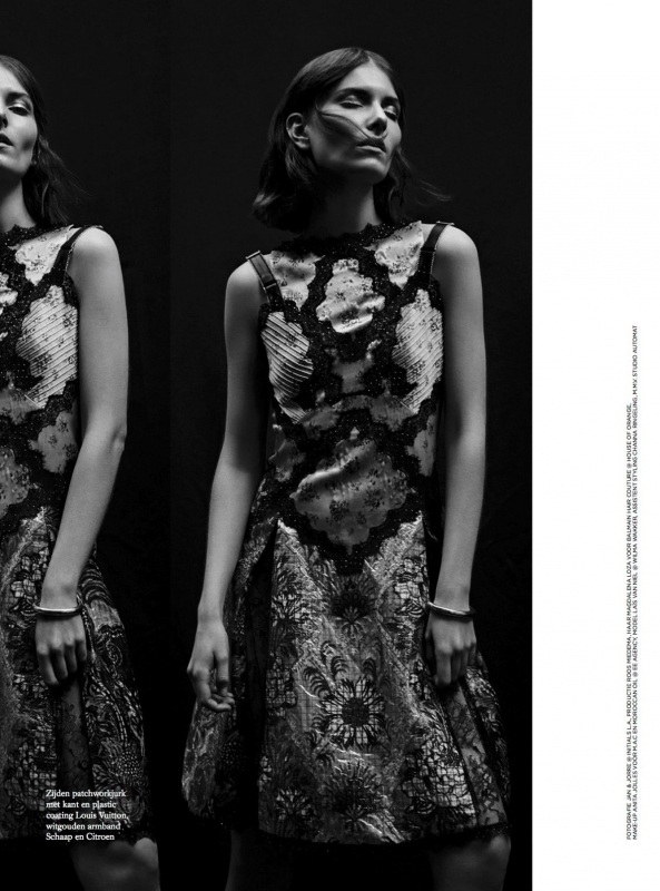 Lais van Niel for Dutch Harpers Bazaar October 2017, photographers Jan & Jorre, stylist Astrid Schilders 
