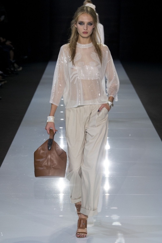 Romy  Elema shows London SS 2018 Emporio Armani