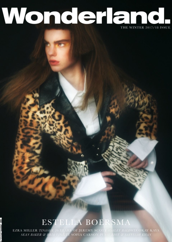 Estella Boersma on the cover of Wonderland  Magazine, winter 2017/2018, Photographer Hugo Comte, Stylist Toni-Blaze Ibekwe 