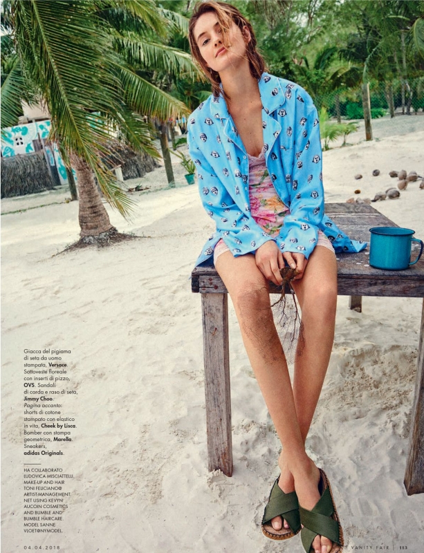 Sanne Vloet for Vanity Fair Italy May 2018, Photographer Pamela Hansen, Stylist Pina Gandolfi, Hair and Make-up Toni Feliciano 