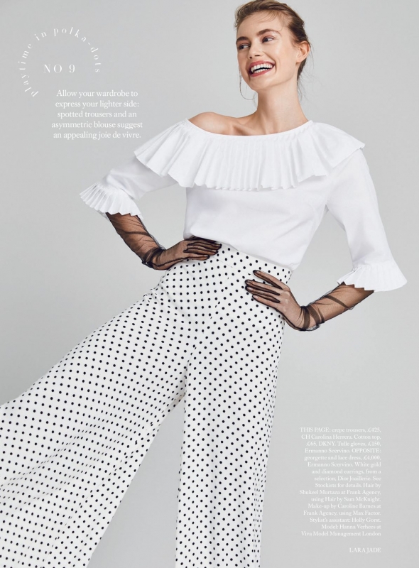Hanna Verhees for Harpers Bazaar UK May 2018, Photographer Lara Jade, Stylist Florrie Thomas, Hair Shukeel Murtaza, Make-up Corline Barnes 