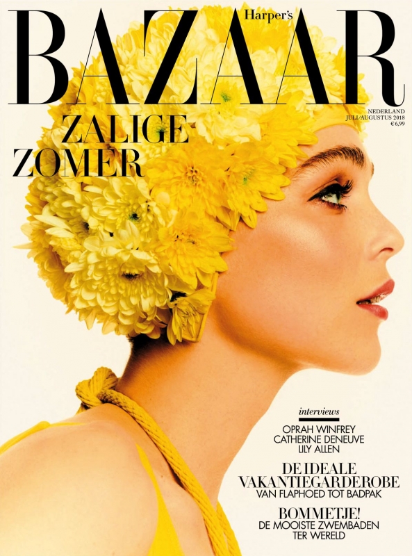 Kim Noorda very beautiful on the cover and with a story in Dutch Harper’s Bazaar July/August 2018, Photographer Tim Verhallen, Stylist Mahid Karrouch, Make-up Anita Jolles, Hair Daan Kneppers 