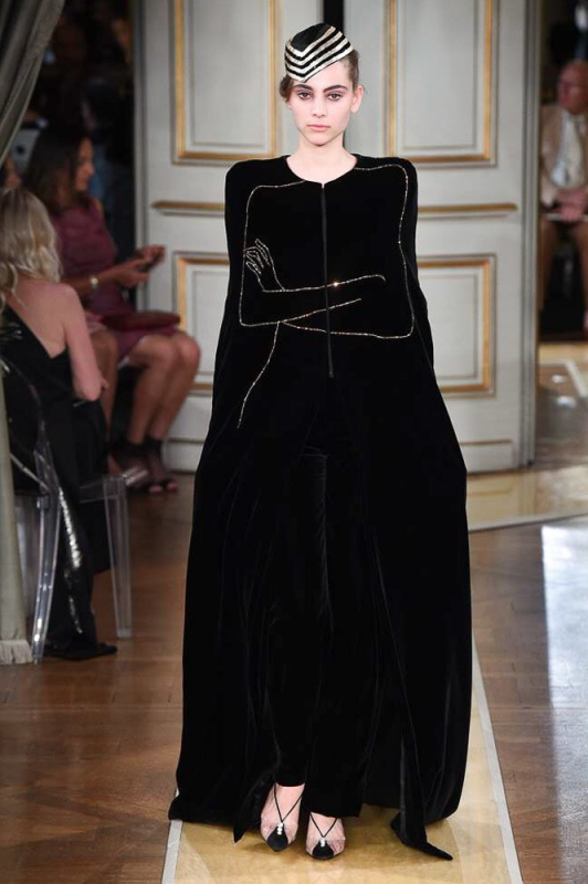 Romy Schönberger for Couture Shows Fall 2018 Armani Priv&eacute;