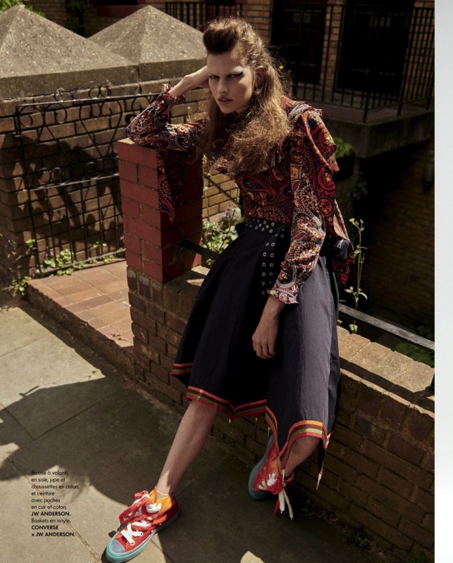 Bette Franke for Elle France August 2018, Photographer Sam Hendel, Editor Hortense Manga, Make-up Alice Ghendrih, Hair Jonathan Connelly 