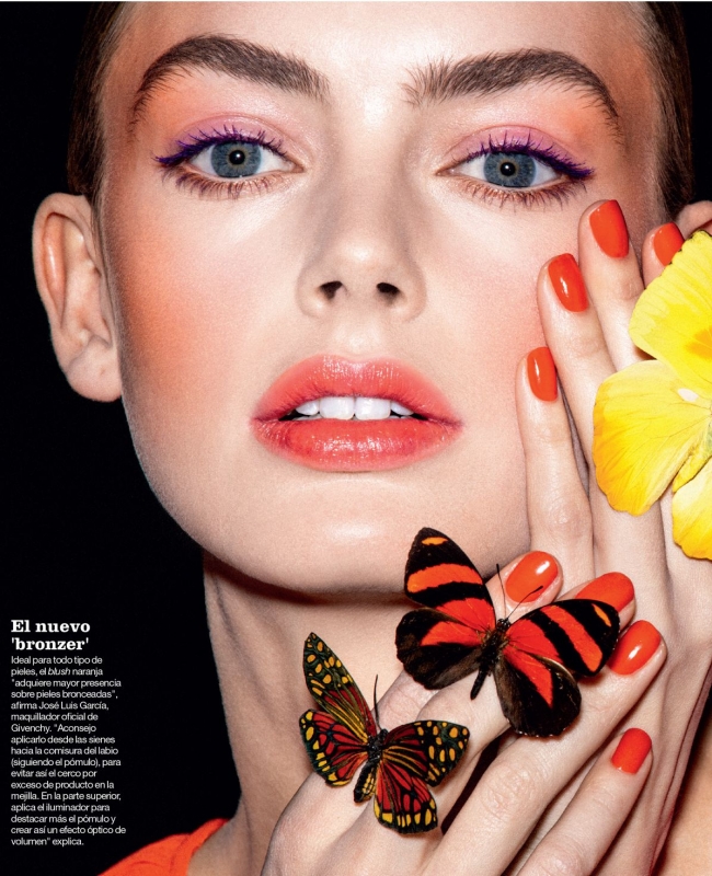 Beautiful Hanna Verhees for Spanish Marie Claire, Photographer Antonio Térron, Stylist Marta Monlèon, Hair and make-up José louis Garcia 