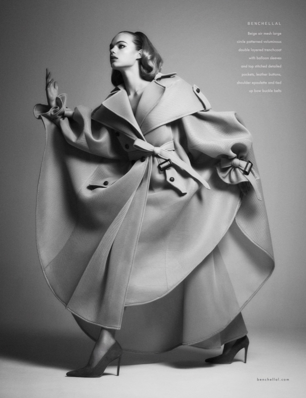 Estella Boersma in a fantastic shoot by Tim Verhallen for Benchallal Collection NR7 with great hair and make-up by Carlos Saidel 