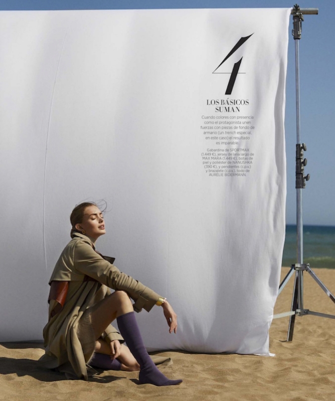 The always lovely, happy Hanna Verhees for Spanish Harper’s Bazaar, captured by  Josefina Andrés, stylist Leonor Delkader, Hair and make-up Carol Guzamán 