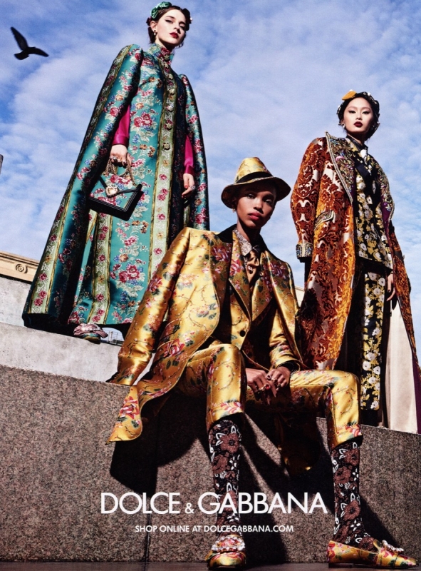 Merel zoet in the Dolce & Gabbana Campaign Fall/Winter 2019, Photographer Branislav Simoncik, Stylist Tabitha Simmons 