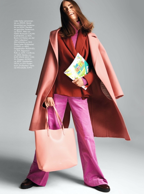 Sophie Vlaming in an elegant working mum story for Instyle, Photographer Jouke Bos, Stylist Julia Zirpil, Make-up Elise Hamann, Hair Siko van Berkel 