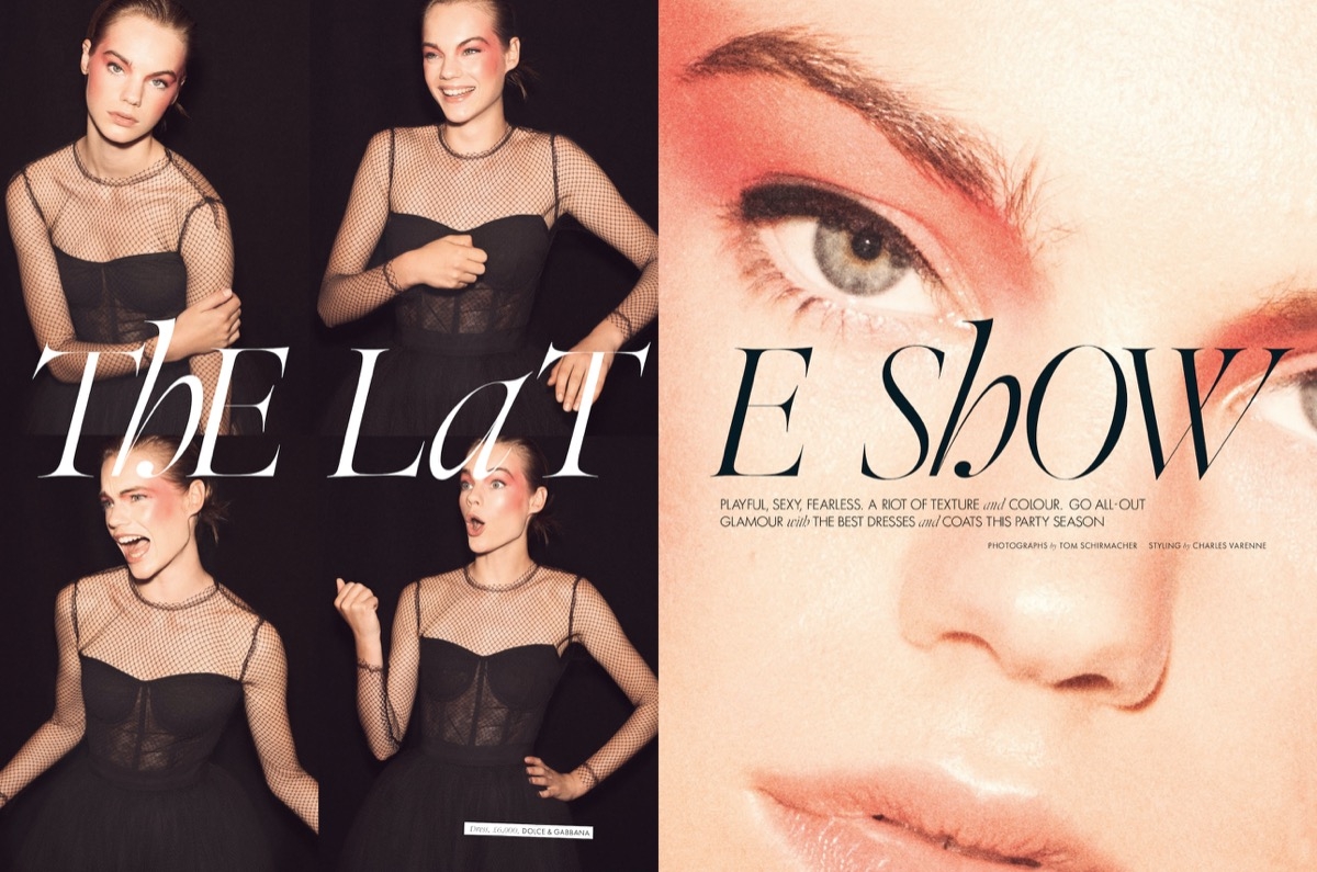 Great very much Estella Boersma story for Elle UK,&nbsp; Photographer Tom Schirmacher, Stylist Charles Varenne, Hair Gavin Harwin, Make-up Virginia Young 