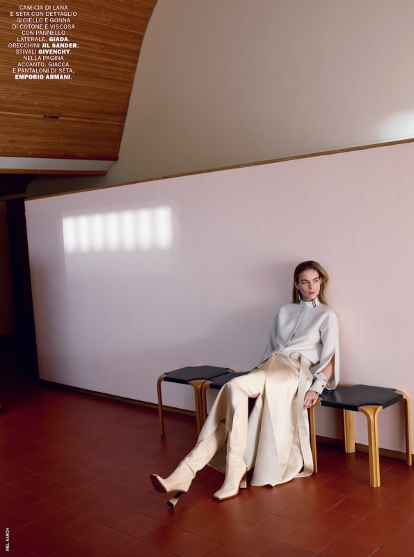 Kim Noorda for Italian Marie Claire, Photographer Mel Karch, Stylist Maria Giulia Riva, Make-up Tiina Roivainen, Hair Shuhei Nishimura 