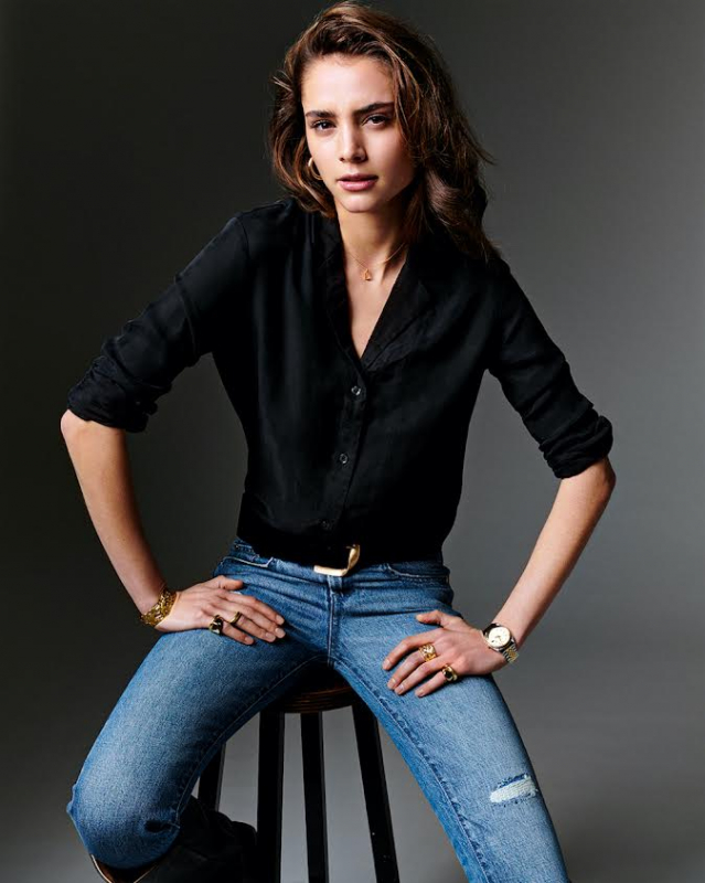 Romy Schönberger for Denham Fall 2021, Photographer Philippe Vogelenzang, Production Zoe Karssen, Hair and make-up Eva Copper 