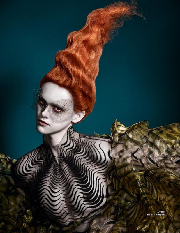 Chameleon Liselotte Claerhoudt for Nion, captured by Martijn Senders, Styling Pedro Dias, Hair Jouri Rouffa, Make-up Yvonne Nusdorfer 