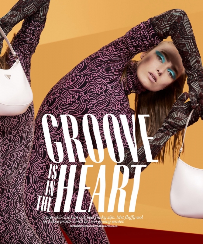 A Groovy winter with Sophie Vlaming for dutch Marie Claire, Photographer Martijn Senders, Stylist Pedro Dias, Hair Sokolov Yevgen and Make-up Yvonnen Usdorfer. 