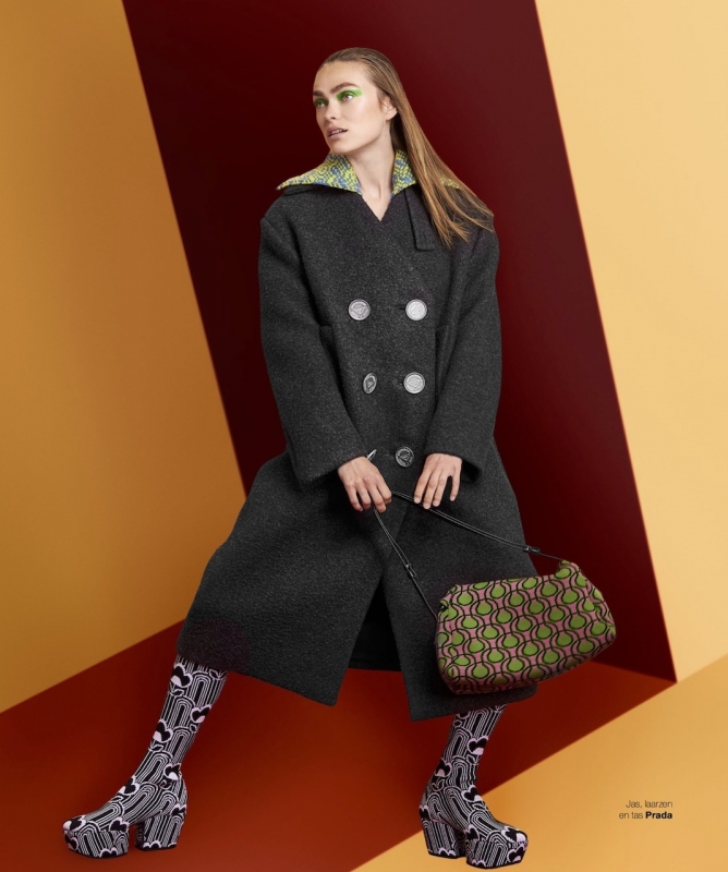 A Groovy winter with Sophie Vlaming for dutch Marie Claire, Photographer Martijn Senders, Stylist Pedro Dias, Hair Sokolov Yevgen and Make-up Yvonnen Usdorfer. 