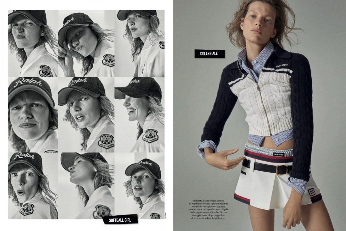 Bette rocks the winter looks for Elle Italia October issue, Photography Xavi Gordo, Styling Laura Seganti, Hair Leon Gorman and Make-up Sergio Corvacho. 