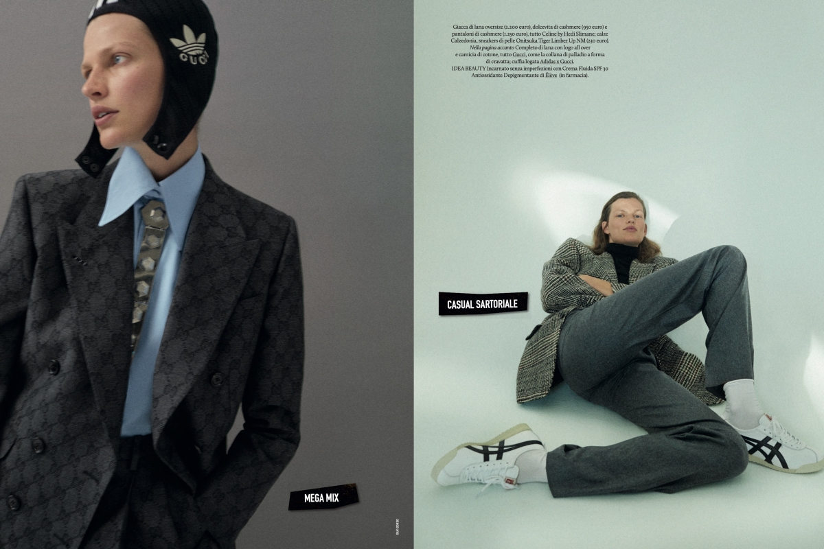 Bette rocks the winter looks for Elle Italia October issue, Photography Xavi Gordo, Styling Laura Seganti, Hair Leon Gorman and Make-up Sergio Corvacho. 