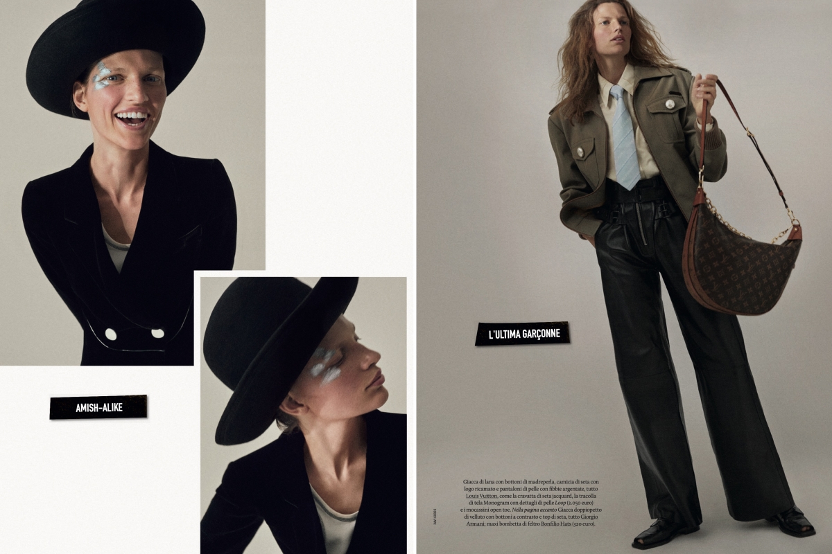 Bette rocks the winter looks for Elle Italia October issue, Photography Xavi Gordo, Styling Laura Seganti, Hair Leon Gorman and Make-up Sergio Corvacho. 